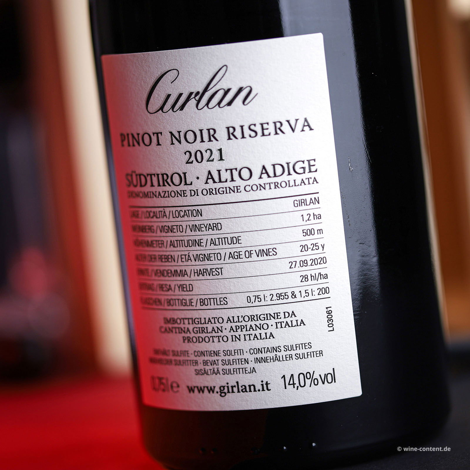3er-Paket Pinot Noir Riserva 2021 Curlan