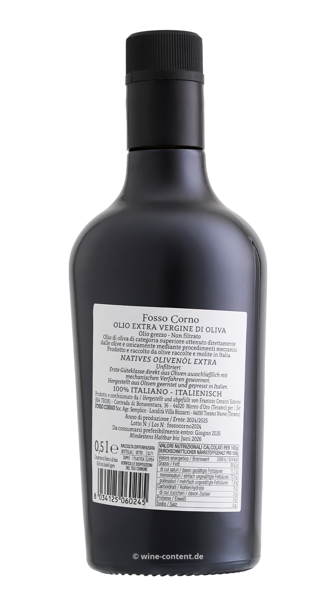 0,5 L Olivenöl Extra Vergine 2024