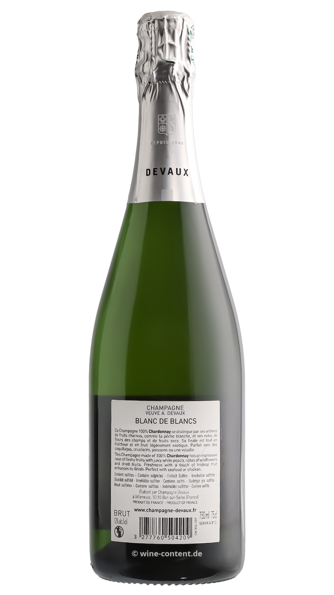 Champagner Blanc de Blancs Coeur des Bar Brut