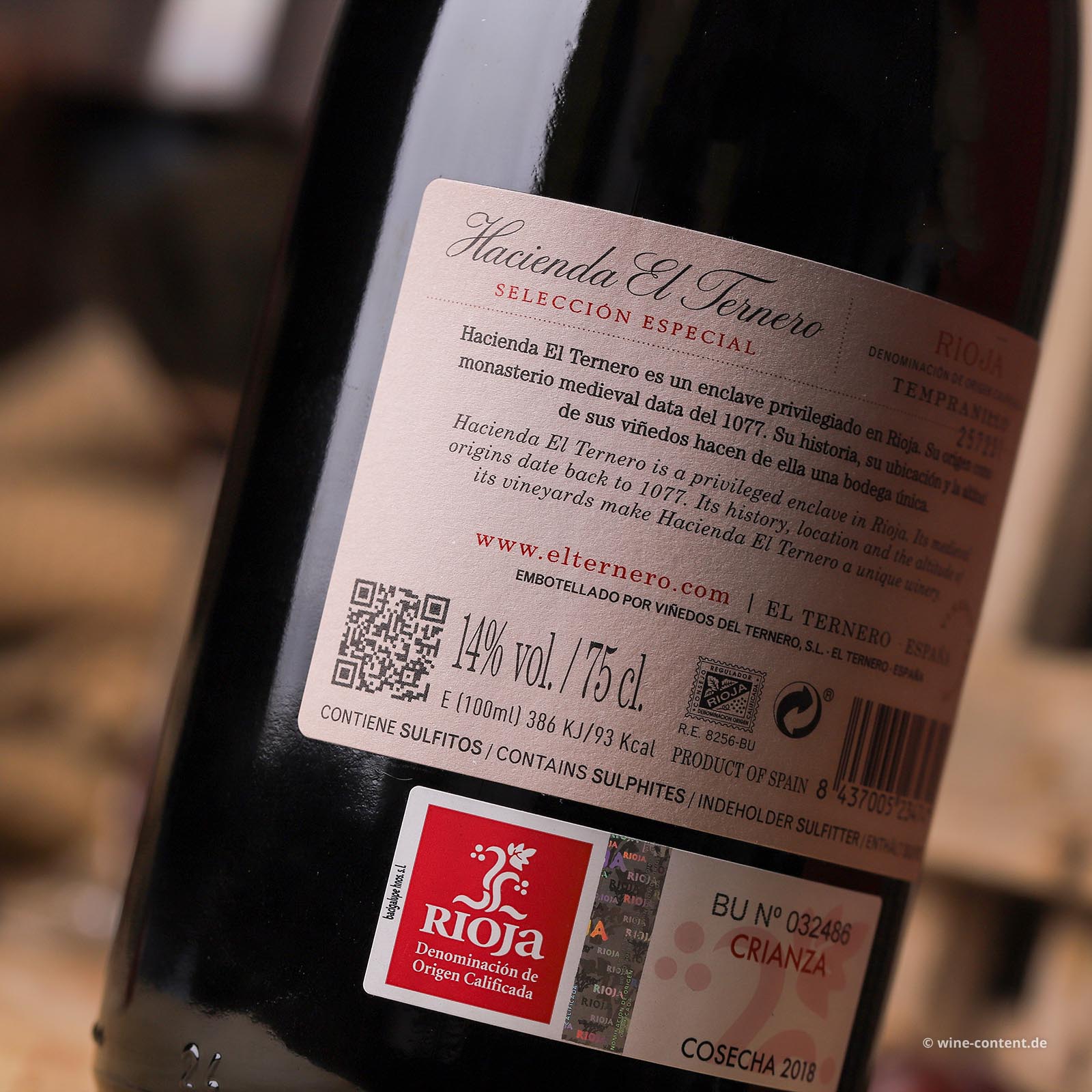 Rioja Crianza 2018 Selección Especial