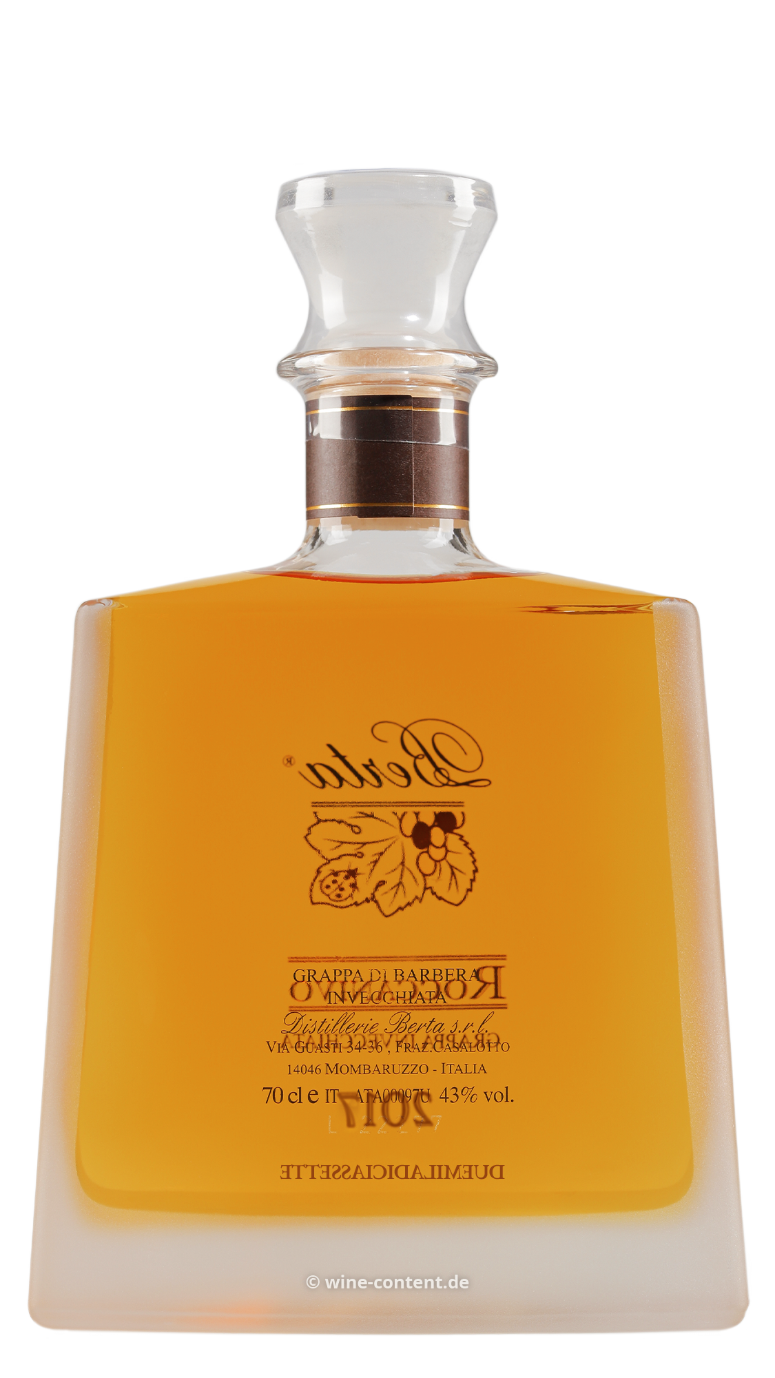 Grappa di Barbera Invecchiata 2017 Roccanivo