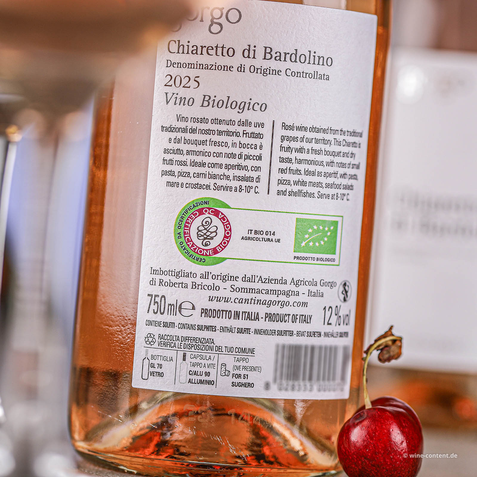 Chiaretto di Bardolino 2025 Bio