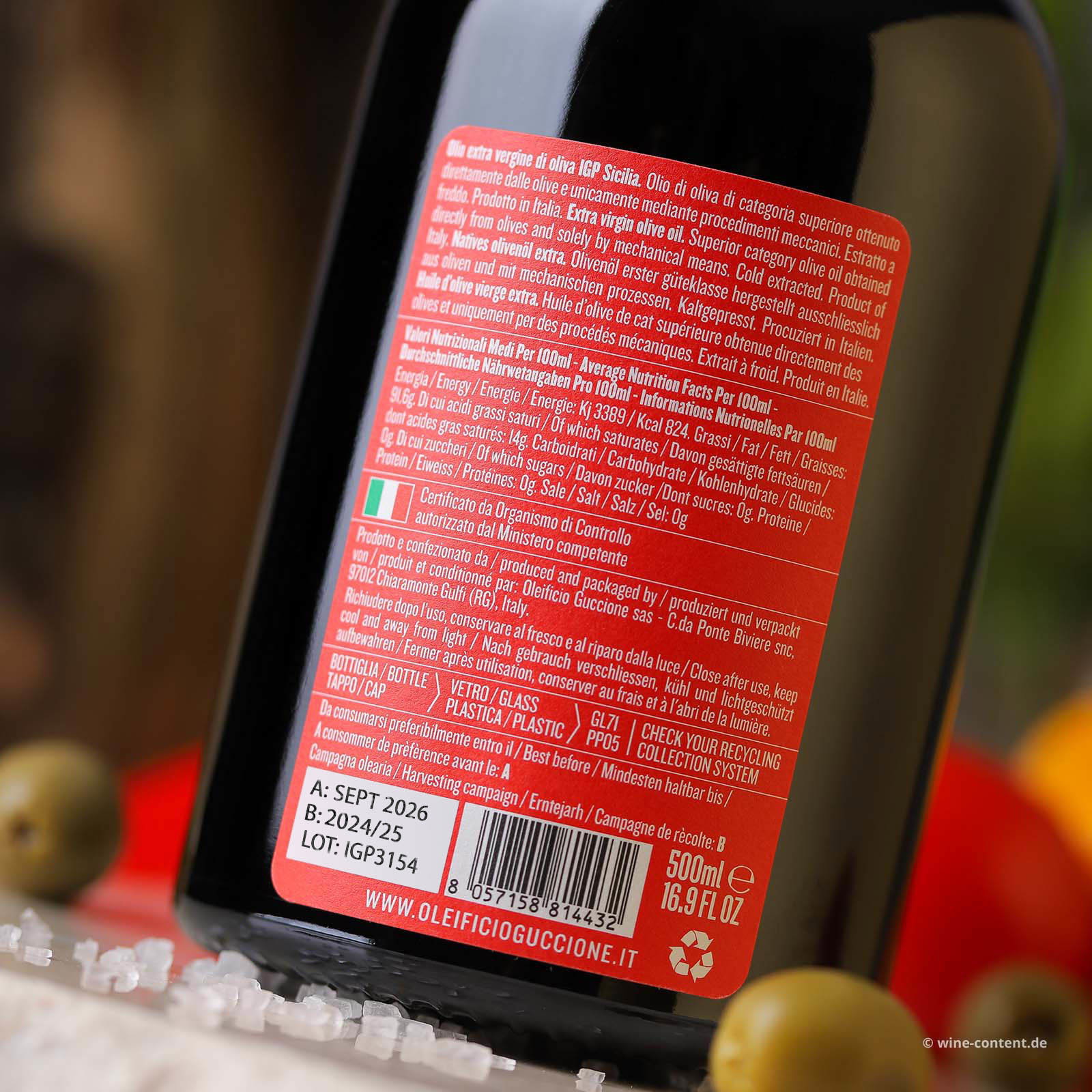 0,5 L Olivenöl Extra Vergine Sicilia 2025